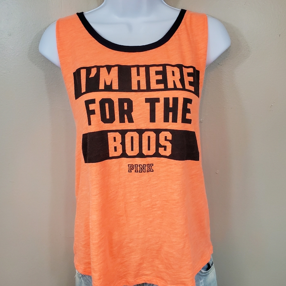 PINK Victoria's Secret "I'm Here For The Boos" Halloween Tank Top